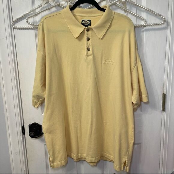 Tommy Bahama Yellow Polo Shirt - Picture 5 of 7